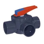 Cepex 41862 Ø63-75 3-vägs Roterande Skivventil Hona/hane-anslutning Epdm-o-ringar Silikonpackning