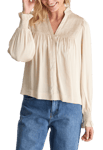 Neo Noir Jill Smooth Satin Blouse Beige