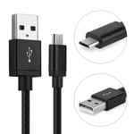 Câble USB pour Garmin Edge 520 Plus, 820, 1000, 1030 / Dashcam 55 / Zumo 595 / Approach / Dezl 760 - 1m Fil charge data 2A noir cordon Nylon