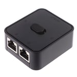 2-portars Gigabit nätverksswitch RJ45 CAT 5/6 LAN HUB nätverksswitch Svart en storlek
