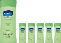 Vaseline Intensive Care Aloe Soothe Body Lotion For Dry Skin 400ML / Pack Of 6