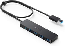 [Upgraded Version] Anker 4-Port USB 3.0 Ultra Slim Data Hub with 2 ft Extended 
