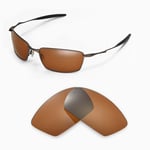 Walleva Polarized Brown Replacement Lenses for Oakley Square Whisker Sunglasses