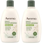 Aveeno Body Wash 500ml Pack of 2 for Normal to Dry Skin Soap Free Moisturising