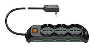 Vimar FP00531.X Multiprise avec Interrupteur Lumineux, 3 Prises universelles, 6 Prises sûres, câble 5 m