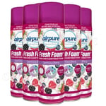 Airpure Toilet Foam Fresh And Clean Sparking Berry 500ml x  6