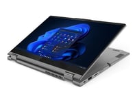 Lenovo ThinkBook 14s Yoga G3 IRU 21JG - Conception inclinable - Intel Core i7 - 1355U / jusqu'à 5 GHz - Win 11 Pro - Carte graphique Intel Iris Xe - 16 Go RAM - 512 Go SSD NVMe - 14" IPS écran tactile 1920 x 1080 (Full HD) - Wi-Fi 6 - double ton gris mi