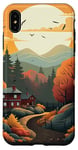 Coque pour iPhone XS Max Feuilles d'automne motif citrouille d'automne feuilles de couleur d'automne