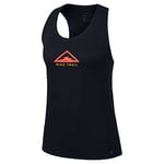 NIKE W Nk City Sleek Tank Trail - Women's Yoga Shirt, Womens, CU6258-010, Black, L