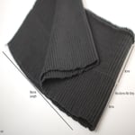2x2 Ribbed Effect Knitted Waistband Rib Welt for Cuffs or Waist Band and Neck Band Ribs for Jackets, Bombers, or Any Apparel Garments for Trimming. Supplied as 2 Strips. 004 Black 100x16cm