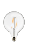 Globen Lighting - Ljuskälla E27 LED 3-steg dimbar Glob 125 mm Klar 0,4-7W - Transparent