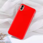 Étuis pour téléphone cellulaire, Couleur du boîtier Solide galvanoplastie TPU for iPhone XS (Couleur : Rouge)