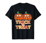 Trick Or Treat Costume Funny Halloween Costumes Kids Pumpkin T-Shirt