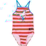 Pippi Långstrump Pippi Superstark Baddräkt Röd 86-92 cl