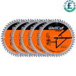 TCT Saw Blade 165mm x 48T x 20mm Bore For DWS520,DCS520,GKT55 Pack of 5