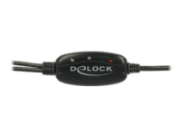 Delock Adapter USB 2.0 Type-A > 2 x Serial DB9 RS-232 - USB / seriell kabel - USB (hane) till DB-9 (hane) - 1.5 m - tumskruvar - svart, gul, grön