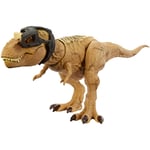 Jurassic World Figurine Dinosaure Tyrannosaurus Rex Avec Sons, Fonctions De Chasse Et D'Attaque, Double Coup De Mâchoires Et Dispositif De Traçage,