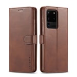 LC.IMEEKE Plånboksfodral till Samsung Galaxy S20 Ultra - Coffee