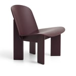 HAY - Chisel Lounge Chair - Dark bordeaux water-based lacquered beech