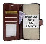 Crazy Horse Wallet Motorola Moto E20 / E30 / E40 (Brun)