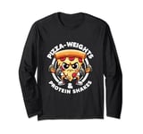 Pizza Weights & Protein Shakes Workout Funny Gym Quotes Gym Long Sleeve T-Shirt