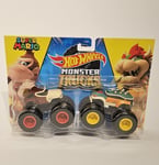 Hot Wheels Monster Trucks Super Mario Donkey Kong Bowser Demolition Doubles 
