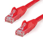 StarTech.com Câble Ethernet CAT6 de 1,5 m – Câble Ethernet Gigabit Cat 6 – 650 MHz – 100 W PoE++ RJ45 UTP Catégorie 6 – sans accroc avec Serre-câble – Certifié UL/TIA – Rouge (N6PATCH5RD)