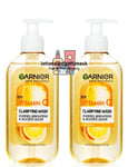 2 x Garnier Skinactive VITAMIN C Clarify Facial Wash 200ml