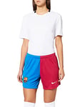 Nike FC Barcelone, Saison 2021/22, Équipement de Jeu, Court à domicile - Short - Bermuda - Femme, Rouge/Bleu, XL