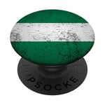Grunge Nigeria Flag Vintage West Africa Abuja Nigerian Gift PopSockets Support et Grip pour Smartphones et Tablettes
