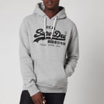 Superdry Men's Vintage Label Embroidery Hoodie - Grey Marl XXL