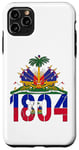 Coque pour iPhone 11 Pro Max Haïti Heritage Since 1804 Drapeau haïtien Jour Vintage