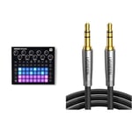 Novation Circuit Tracks: Groovebox Sequencer With Synth Tracks & UGREEN Aux Cable Braided Stereo 3.5mm Audio Cable Headphone Mini Jack Male to Male