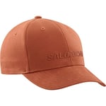 Salomon Logo Unisex Cap, Easy on/off, Ajustable, Made from Lightweight Cotton with Embroidered 3D Logo, Casual Style, Orange, One Size