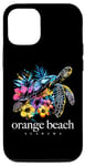 iPhone 15 Pro Orange Beach Alabama Florida Sea Turtle Surfer Souvenir Case
