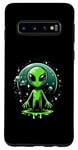 Galaxy S10 Green Alien For Kids Boys Men Women Case