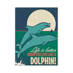 1000 Piece Jigsaw Puzzle, Live Like A Dolphin, Puzzles for Adults 1000 Pieces, Jigsaw Puzzles for Child, Gifts for Christmas, Birthday, Parents