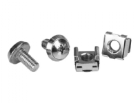 StarTech.com Rack Screws - 20 Pack - Installation Tool - 12 mm M6 Screws - M6 Nuts - Cabinet Mounting Screws and Cage Nuts (CABSCRWM620) - Skruvar och muttrar för rack - silver (paket om 20)