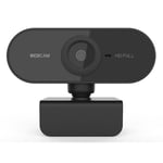 Ultra lille 1080P full HD Webcam / webkamera med mikrofon. Sort.