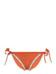 String Side Tie Bikini Swimwear Bikinis Bikini Bottoms Side-tie Bikinis Orange Calvin Klein