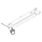 Hera LED-kaapinalusvalaisin Top-Stick FMT 3 000K, 90cm