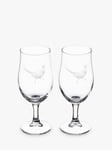 The Just Slate Company Pheasant Craft Beer Glass, Set of 2, 383ml, Clear