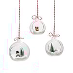 DIY-kit 3 julgranskulor av glas – pyssla & pynta julkulor