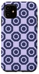 Coque pour iPhone 11 Lavender Purple Octagons Connected Squares Lines Pattern