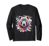Polar Bear Head | Animal Portrait Popart Colorful Long Sleeve T-Shirt