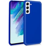 Coque Cool Silicone pour Samsung G990B Galaxy S21 FE (Bleu)