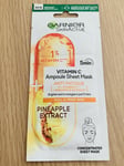 Garnier Skin Active Vitamin C Ampoule Sheet Mask Anti Fatigue Single Use