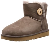 UGG Women's Mini Bailey Button Ii Snow Boots, Brown (Brown 1016422-Mole), 6 UK