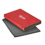 Bipra 100GB 2.5 inch USB 3.0 NTFS Portable Slim External Hard Drive - Red