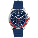 Lacoste Chronograph Quartz Watch for Men with Blue Silicone Bracelet - 2011154
